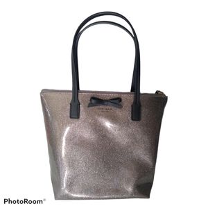 Kate spade silver glitter shoulder bag